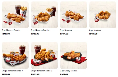 Harga Menu KFC Nuggets & Tenders
